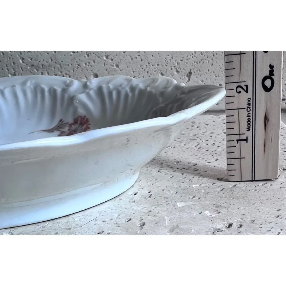 Limoges France A.Lanternier Floral Fine Porcelain Bowl